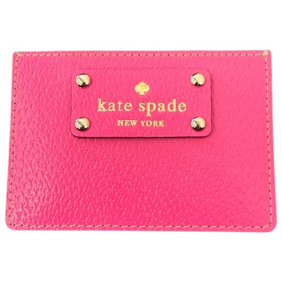 kate spade Handbags - Kate Spade Hot Pink Wellesley Graham Leather Credit Card Wallet